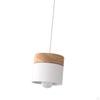 Minimalist LED Pendant Light with Wooden and Iron Design for Home Decor