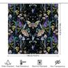 Botanical Moth Shower Curtain Nature Forest Dark Academia Backdrop Vintage Floral Tapestry Home Decor Wall Hanging Artistic Desi