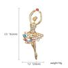 Rinhoo Fashion Ballet Girls Crystal Brooches For Women Cute Rhinestone Gymnastics Ladies Dancer Enamel Pins Figure Badge Jewelry