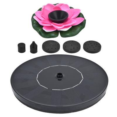 Fontaine solaire Lotus avec pompe à eau flottante, mini fontaine à eau solaire pour bains d'oiseaux et jardin