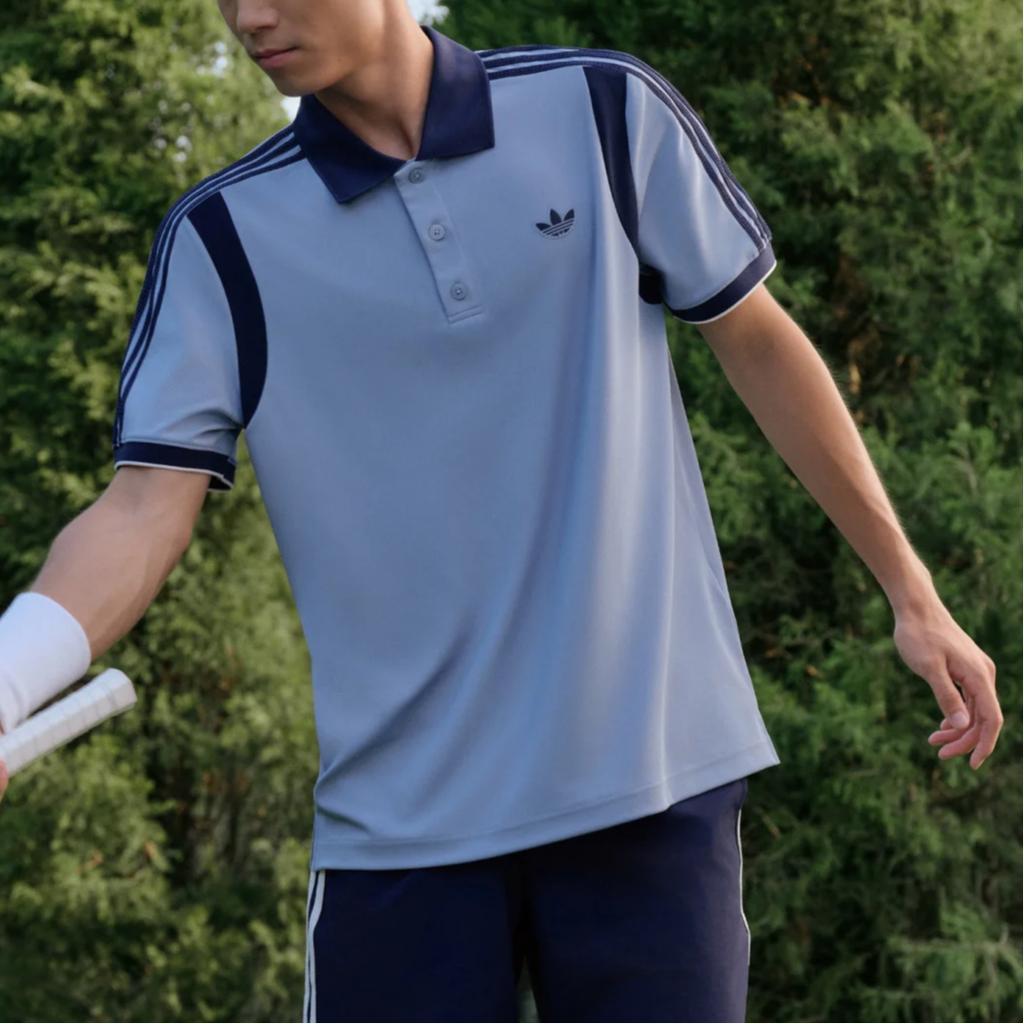 adidas Originals Tennis Style Collection Polo Shirts Men's Sky