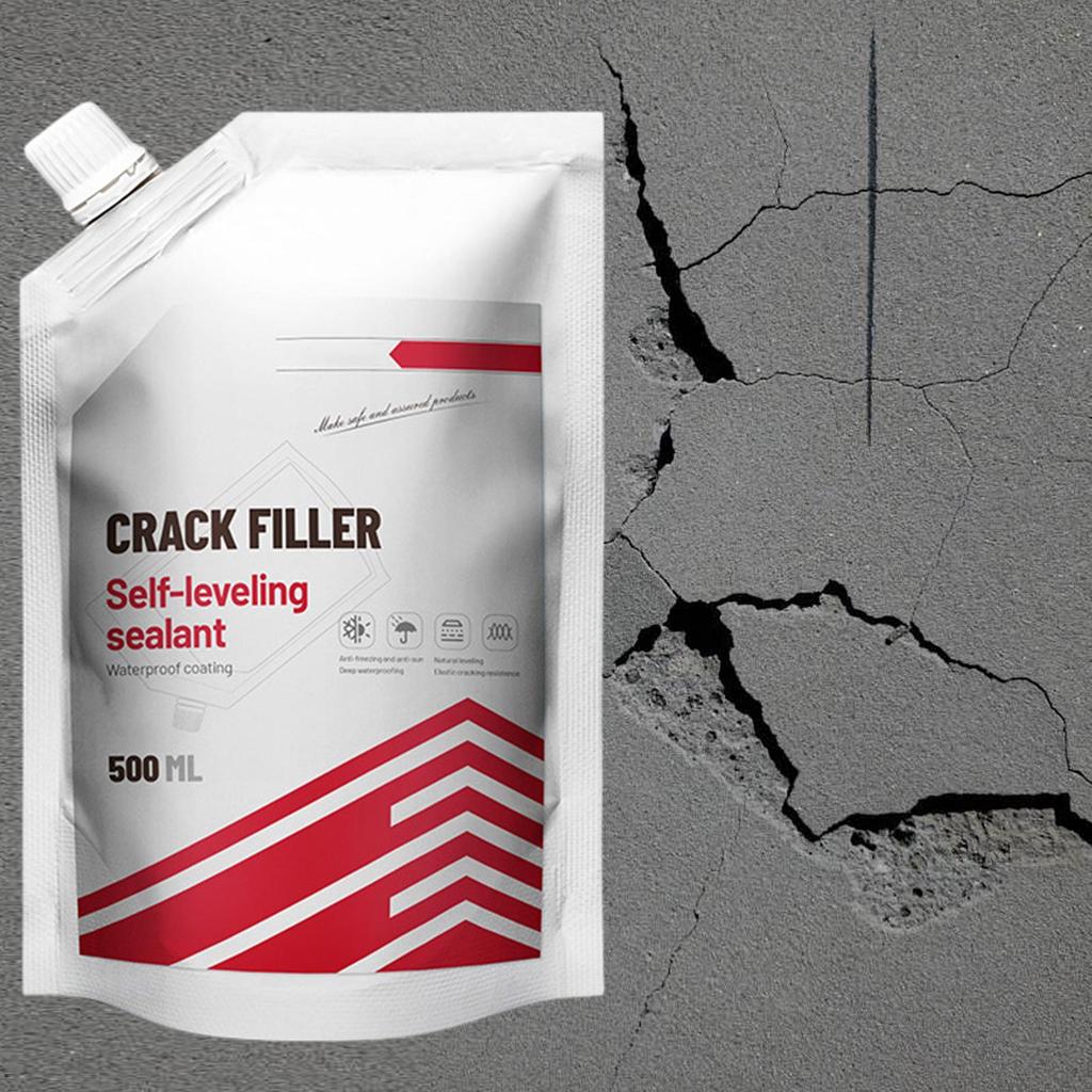 500ml Cement Crack Filler Asphalt Crack Filler Waterproof Concrete Bonding Agent Quick-Drying Sealing Adhesive Cracked Tile Fill