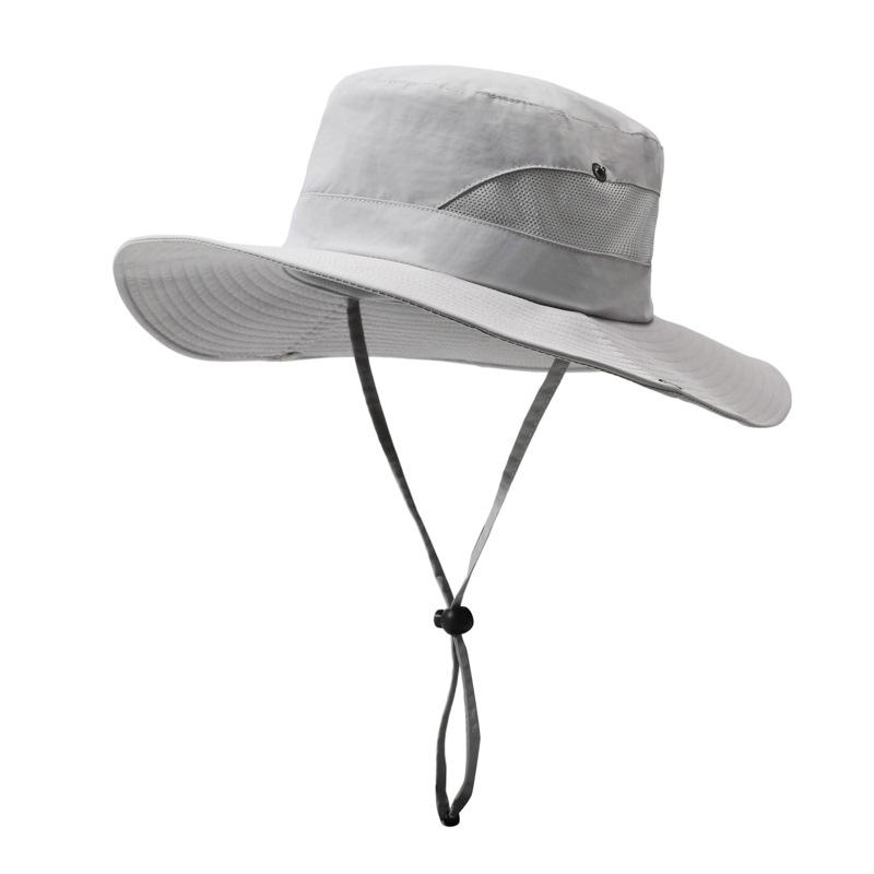 Outdoor sun hat men's summer new big brim breathable mountaineering hat fishing climbing bucket hat men and women