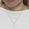 Collier Luxenter en argent 925 et Padparadscha fini en or jaune 18k - Ihri