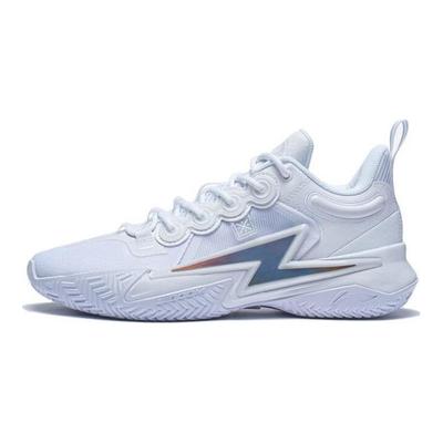 Li Ning Son Of Flash Comfortable And Trendy Abrasion Resistant Breathable Low Top Basketball Shoes Men's White ABPT019-6