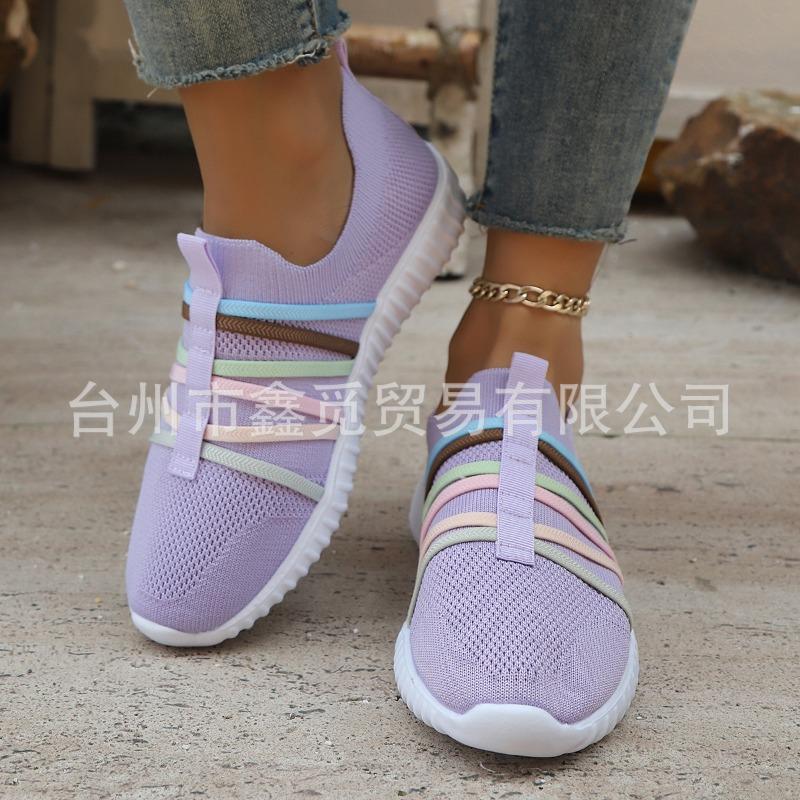 

Shoes women s summer flying woven mesh dad shoes breathable casual sports shoes women s large size women s shoes 43 светло-фиолетовый