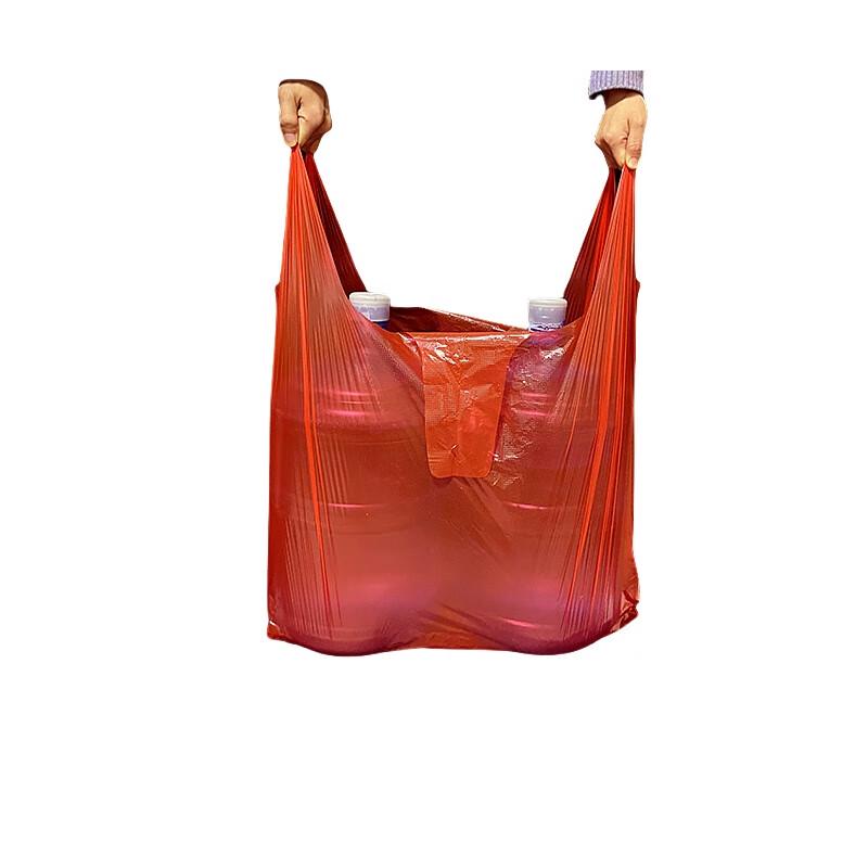 Qianxing Red Disposable Plastic T-shirt Bags
