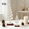 Luxury Home Office Decor Abstract Christmas Tree Figurine, Artistic Spiral Sculpture, Modern Xmas Unique Desktop Figurines Statue for Desk Shelf Table