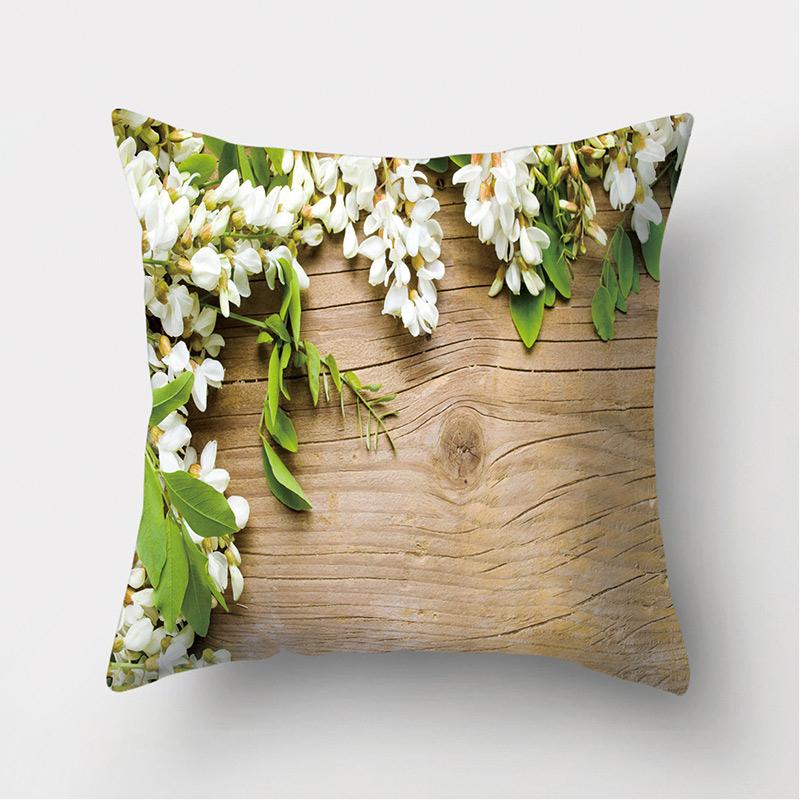 Pink Love Rose Floral Pattern Decoration Cushion Pillowcase Sofa Bedroom Home Selection Decoration Cushion Throw Pillow