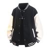 Retro Baseball Collar Baseball Uniform Street Loose Jacket