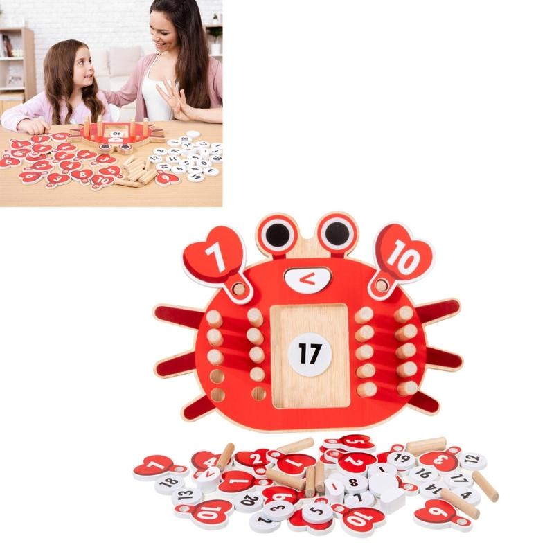 Educational Counting Set For Children Wooden Arithmetical Addition Subtraction Math Toy For Early Number Recognition Skill