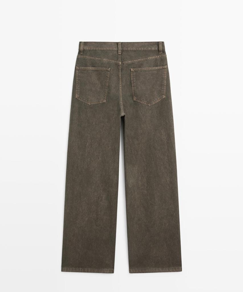 Masimodutti Wide Leg Denim Pants