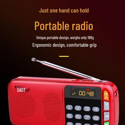 SAST Portable Radio & MP3 Player for Seniors CN Plug (adapter Included)