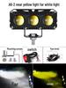 Super Bright LED Motorcycle Spotlights: High/Low Beam, Yellow & White, for Electric Vehicles & Tricycles