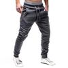 Plus Size Men Sporty Solid Color Waist Drawstring Pockets Ankle Tied Long Pants
