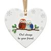 Heart-Shaped Sea Glass Friendship Ornament Handmade Sea Glass Art Christmas Animal Ornament Friendship Keepsake for Best Friends