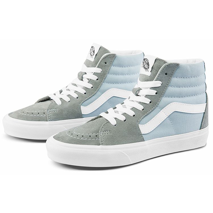 Vans Sk8 Canvas Comfortable Versatile High-Top Skate Shoes Unisex Sneakers Gray VN0A32QG4FY