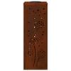 Solar LED Path Light 2 Pcs Rust Colored Weatherproof Steel