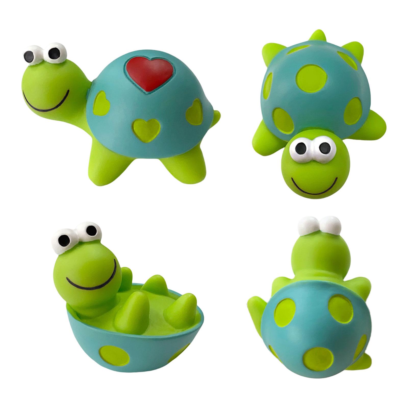 

4PCS Lovely Turtle Resin Ornaments Mini Resin Turtle Figurines for Car Interior Fairy Garden or Landscape Decoration