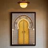 Marokko Tür Arabisches Poster HD Kunst Klebewand Wasserdicht Zuhause Wohnzimmer Schlafzimmer Bar Ästhetische Dekoration