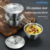 304 Stainless Steel Steaming Bowl with Lid