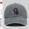 1pc Printed Baseball Cap with Cute Puppy Pattern, Casual Home Wear Cap with Black Cute Dog Print Design, Comfortable and Lightwe