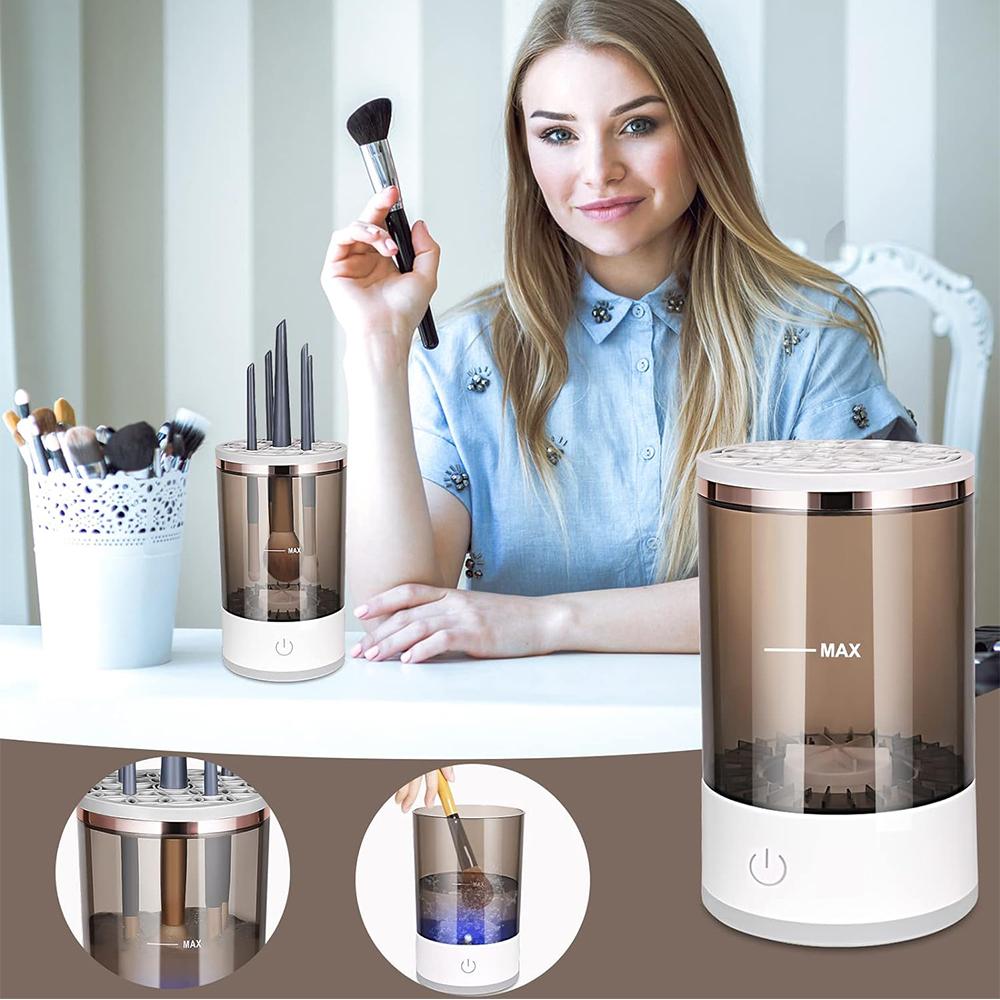 Electric Makeup Brush Cleaner USB Automatic Brush Fit for All Size Makeup Brush