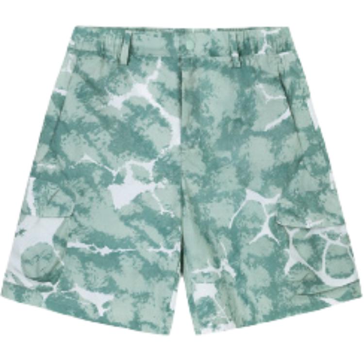 

Anta Comfortable Versatile Water-Resistant Casual Shorts Women Shorts Rain-Mist-Blue Full-Print 162436507-3 L