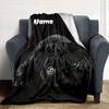 Black Pug Home Customize Your Name Blankets Soft Cozy Lightweight Versatile For All Seasons Perfect For Picnics Sofa Office Bed Living Room Ideal Gift