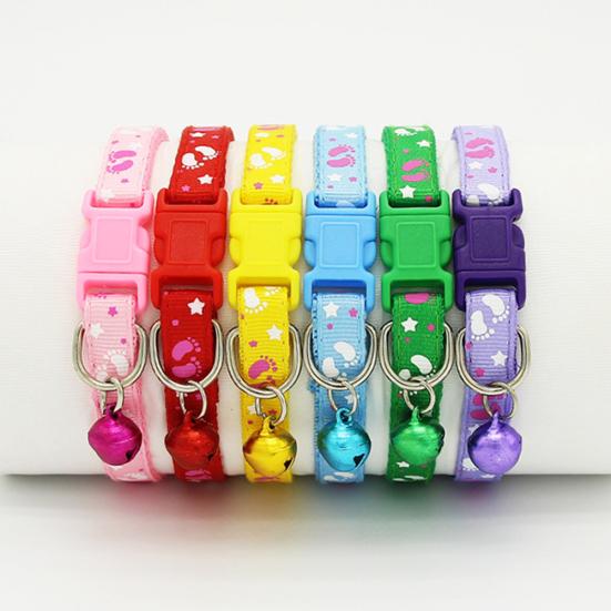 Cute Fashion Paws Pattern Pet Puppy Collars with Bell for Small Dogs Necklace
