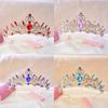 Trendy Rhinestone Queen Princess Crown Alloy Luxurious Bride's Crown Baroque Hair Accessories Crystal Tiara Wedding Party