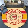 Kansas City Chiefs, Tapis Rond, Tapis pour Salon Chambre Canapé Salle de Jeux Décoration, Tapis de Sol Antidérapant