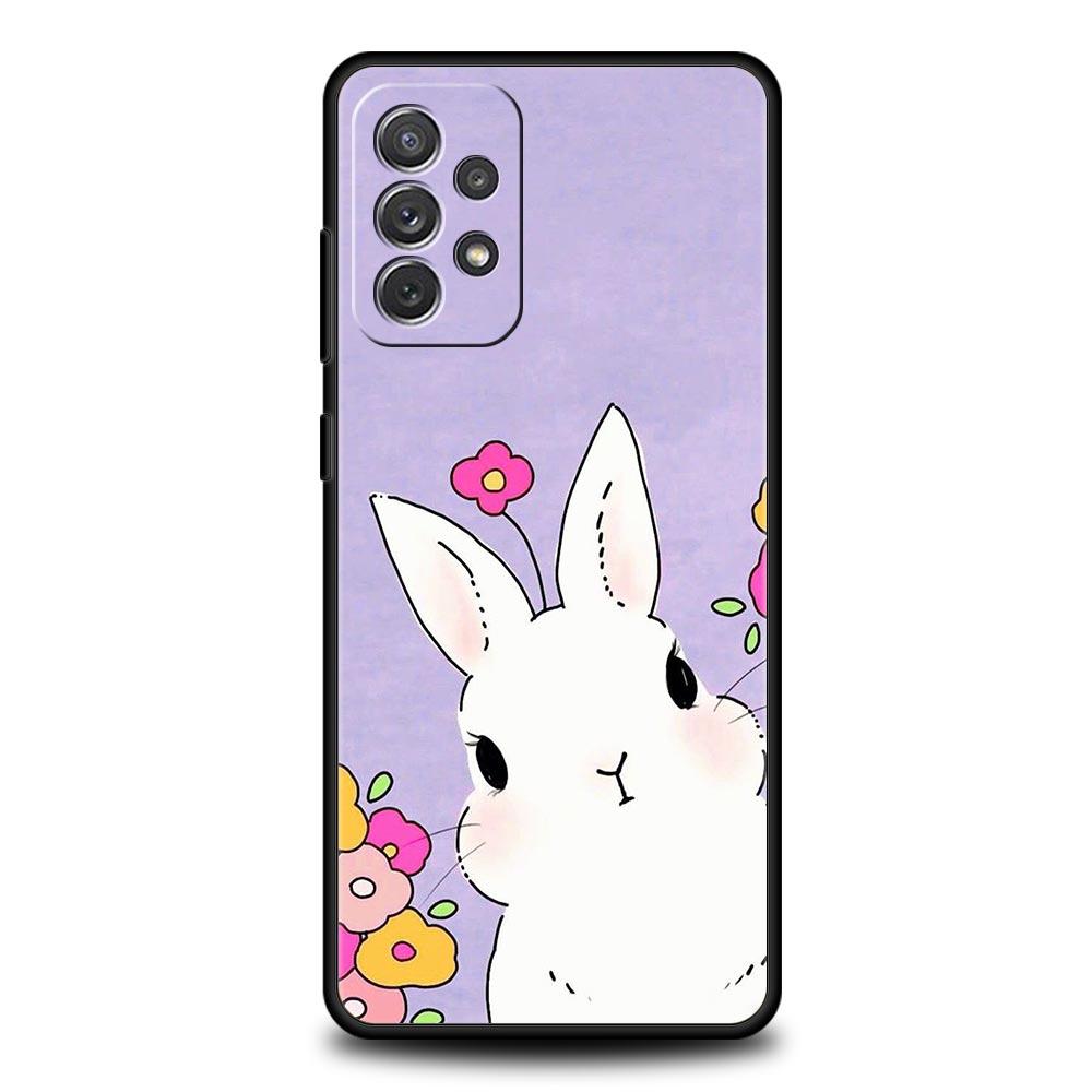 Cute Colorful Rabbit Phone Case for Samsung A51 A71 A21S A12 A11 A15 A25 A31 A41 A23 A33 A53 A73 A03S A05S A13 5G A35 A55 Cover