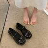 Retro Mary Jane Shoes Women's High Heels New Spring Round Head Thick Heel Single Shoes with Skirt Small Leather Shoes