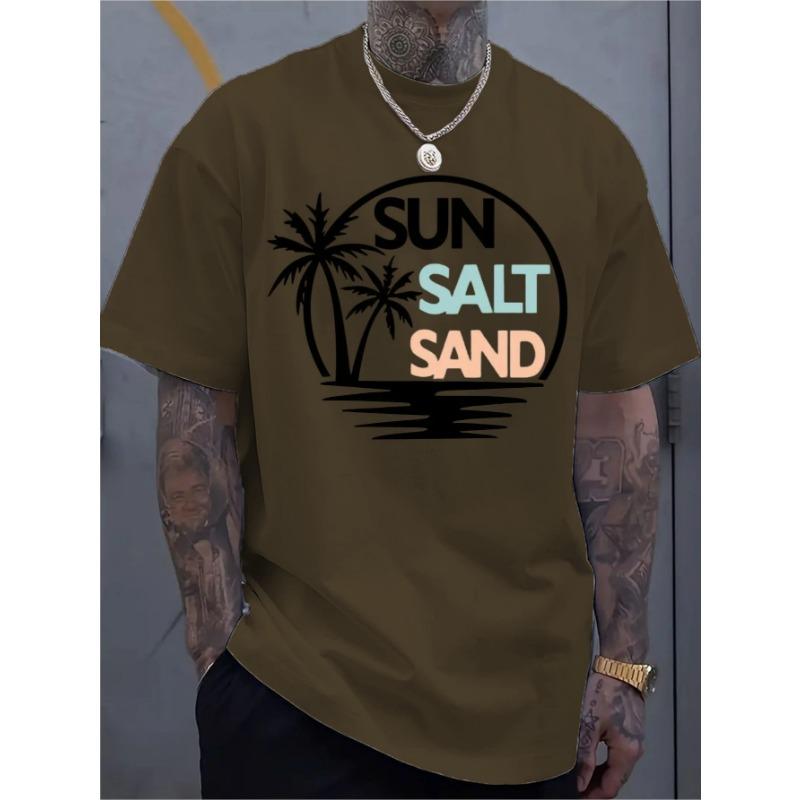 Men's fashionable round neck T-shirt