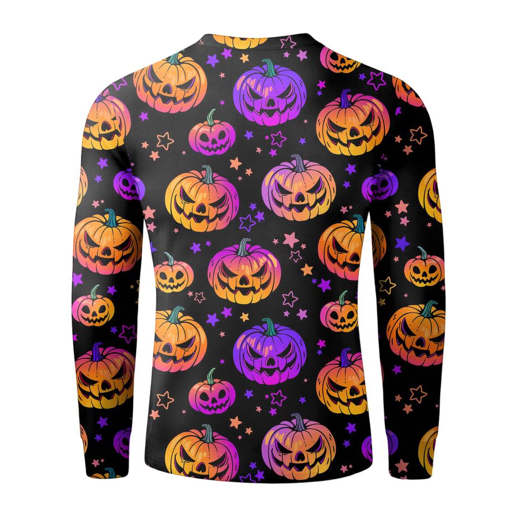 Pánská ležérní mikina na knoflíky, módní potištěná košile s dlouhým rukávem, pulovr