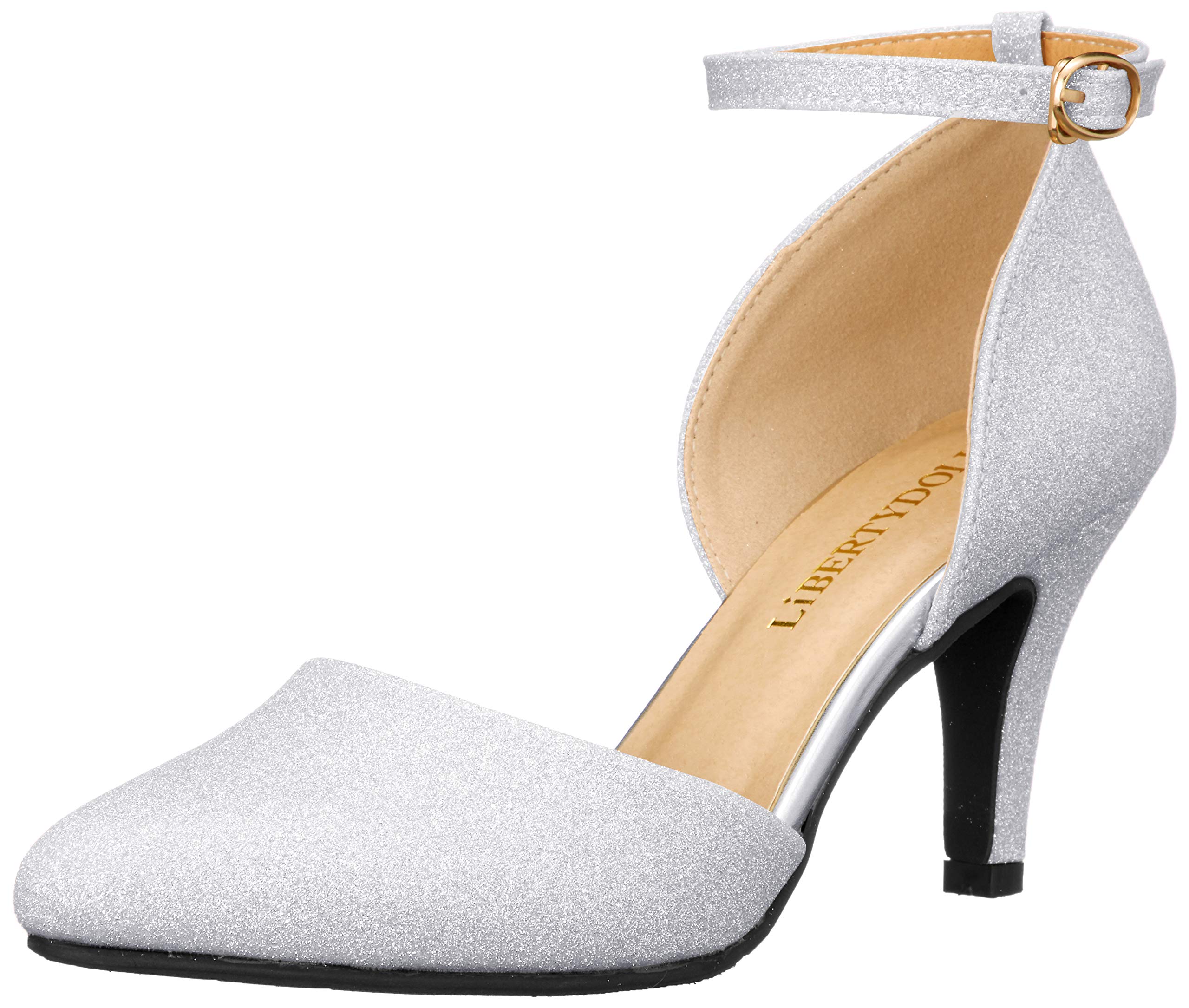 

Separate Strap Pumps 5430 Silver Glitter cm 2E [Liberty Doll] Women s 24.5