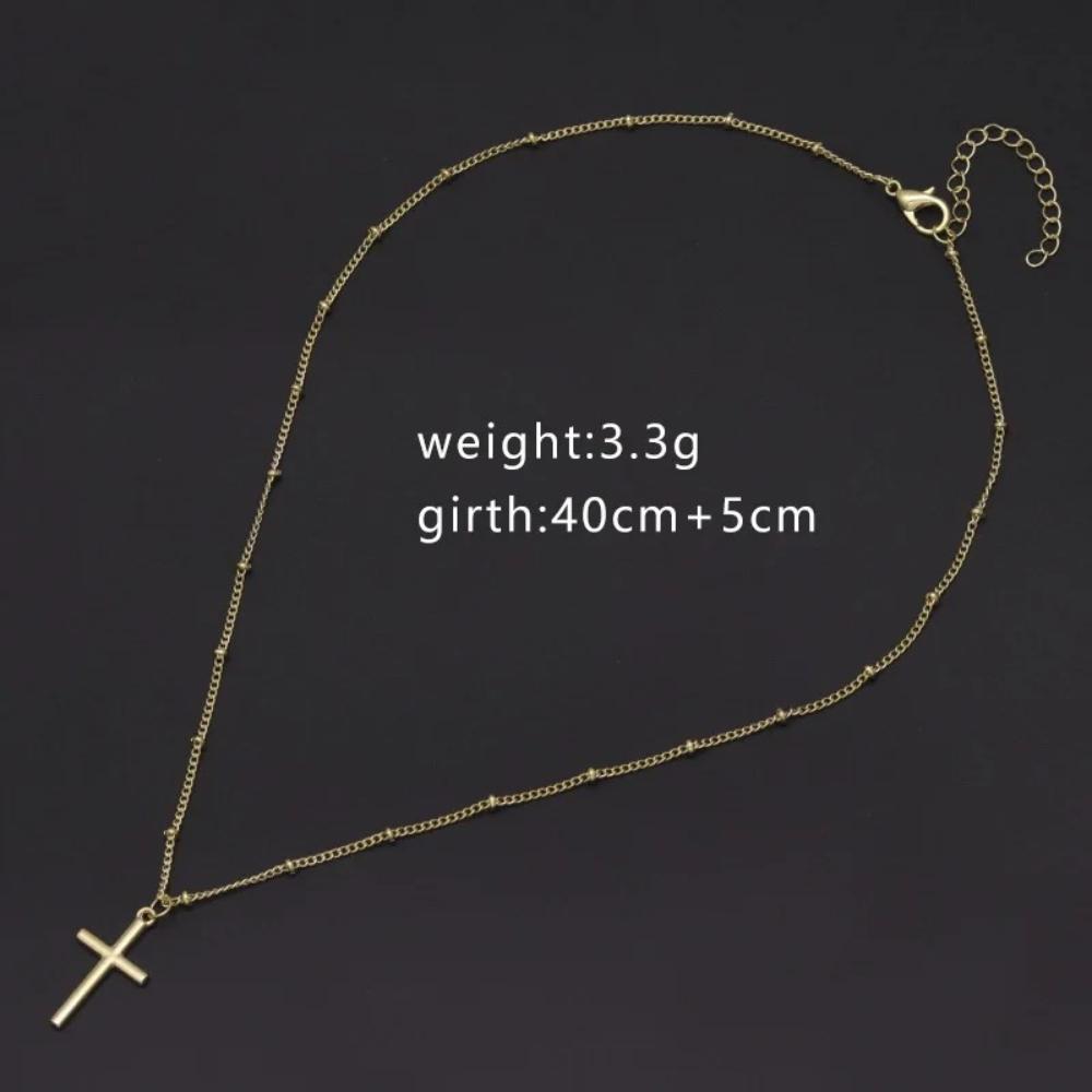 Simple Fashion Cross Alloy Jewelry Exquisite Diamond-encrusted Necklace, Hip-hop Punk Style Pendant for Women Crystal Zircon Men