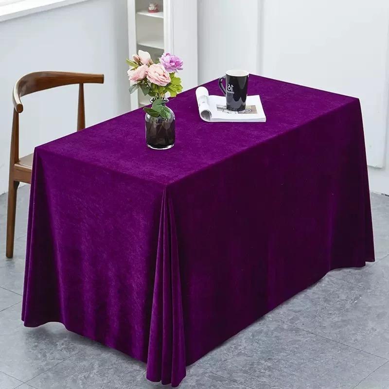 New Velvet Tablecloth with A Flowing and Stylish Design for Conference and Banquet Decoration Rectangular Universal Tablecloth