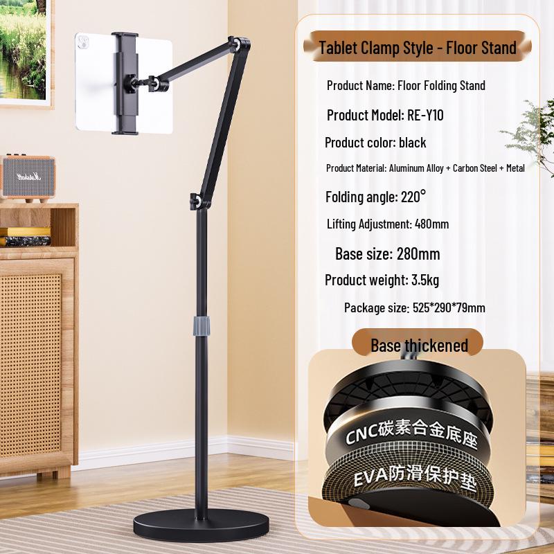Multifunctional Mobile Streaming Stand: Essential Floor Stand & Boom Arm for Overhead Shots