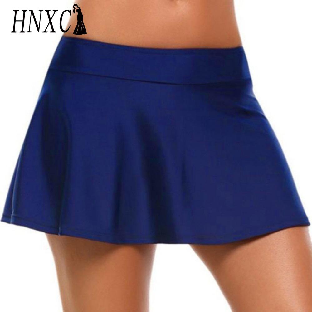 HNXC Women's Fashion Casual Solid Color Print Summer Spring Skirt