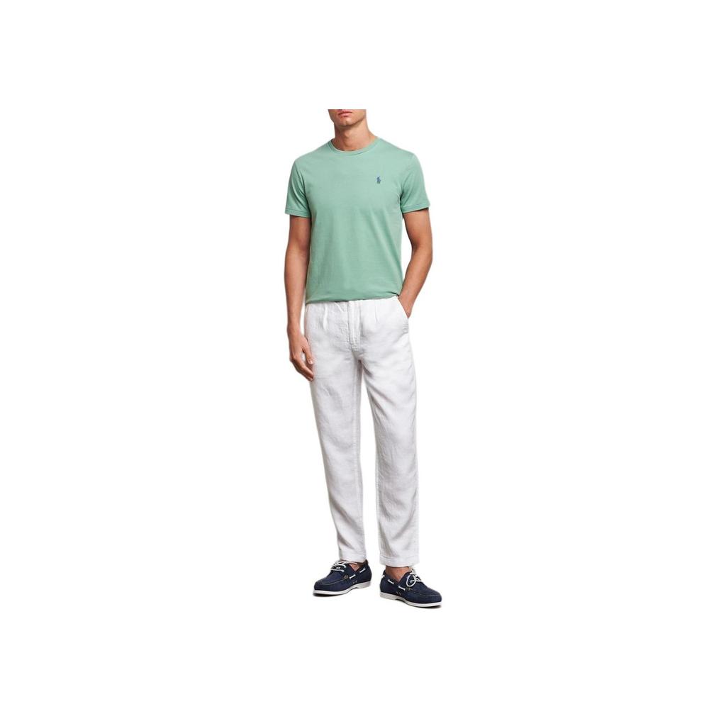 Polo Ralph Lauren Logo Print Crew Neck Short Sleeve T-Shirt Men Tops Mint-Green 710671438-375