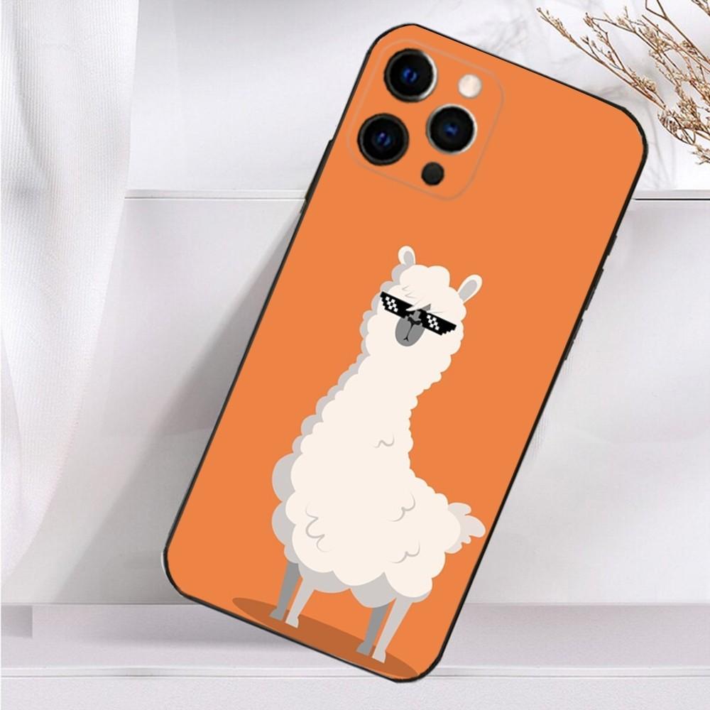 Lama Llama Alpaca  Phone Case For iPhone 16,15,14,13,12,11 Plus,Pro Max,XS,X,XR,SE,Mini,8,7 Soft Silicone Black Cover