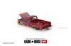 True Scale Miniature Model Car Chevrolet Silverado Dual On Fire V1 Red and Flame Limited Edition Diecast Model Car by Kaido House KHMG127 1/64