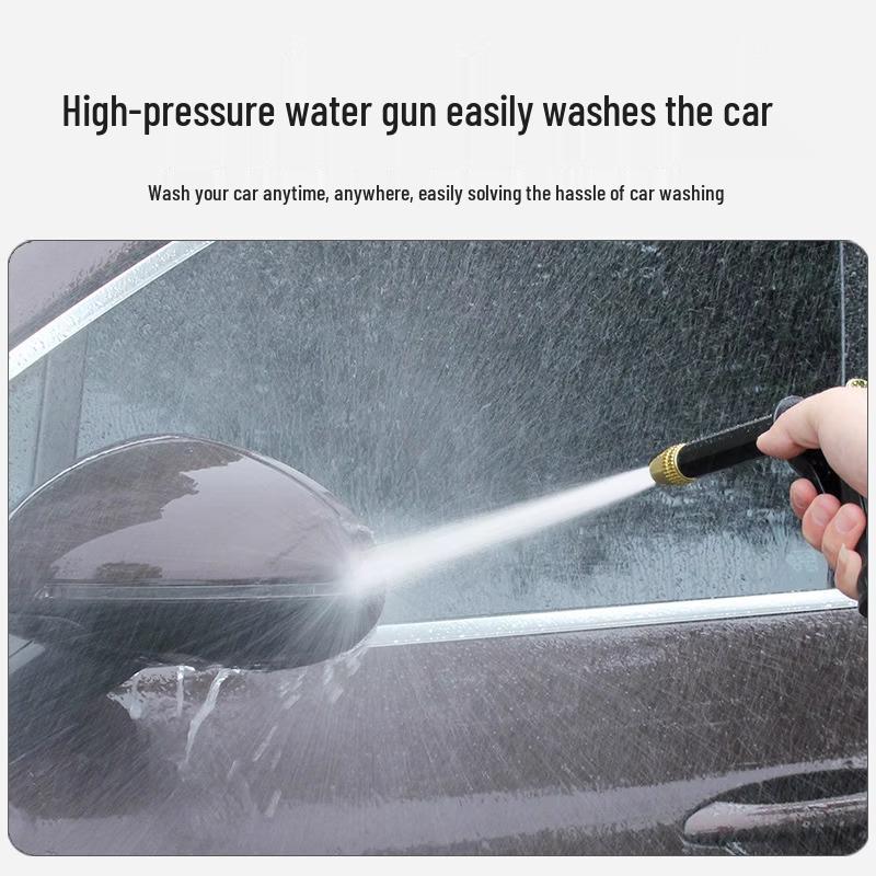 Pressurized Water Gun & Telescopic Hose Set for Car Wash and Gardening