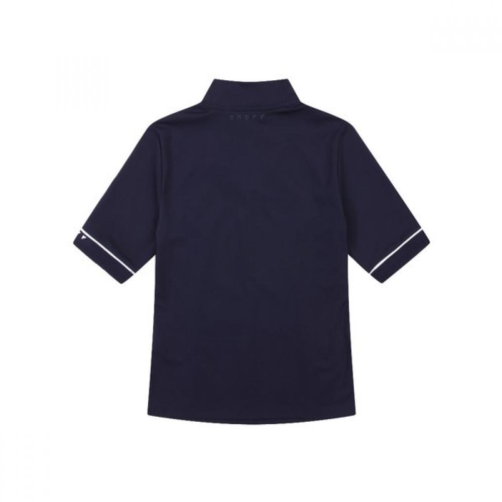 ONOFF Women S DarT VariaTion Collar T ShirT Of9303la Navy
