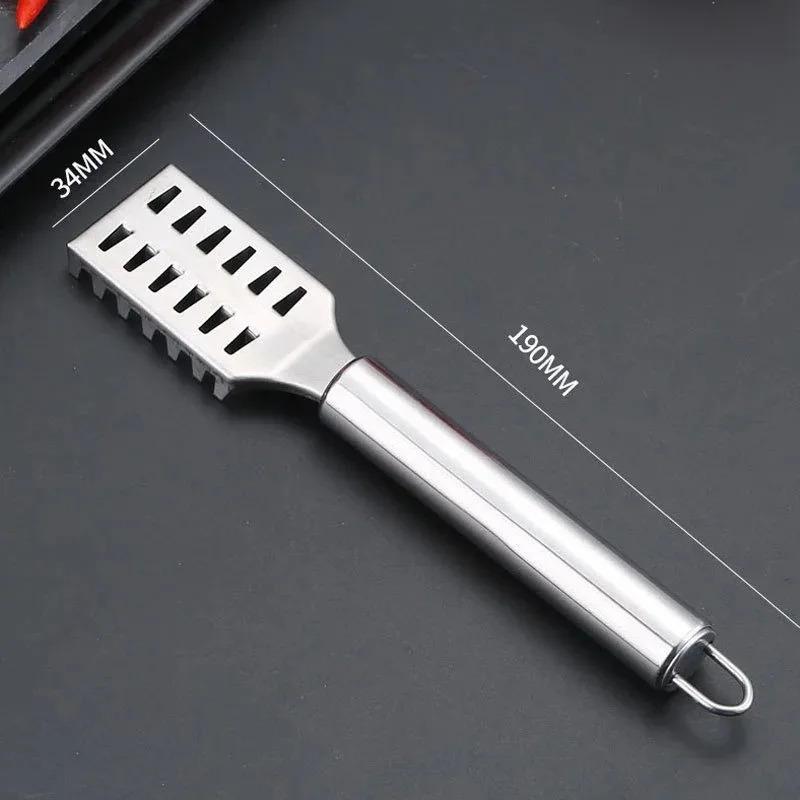 1/2Pcs Stainless Steel Fish Scale Knife with Sawtooth Edge for Scale Scraper Boning Filleting - Kitchen Fish Cleaning Tool