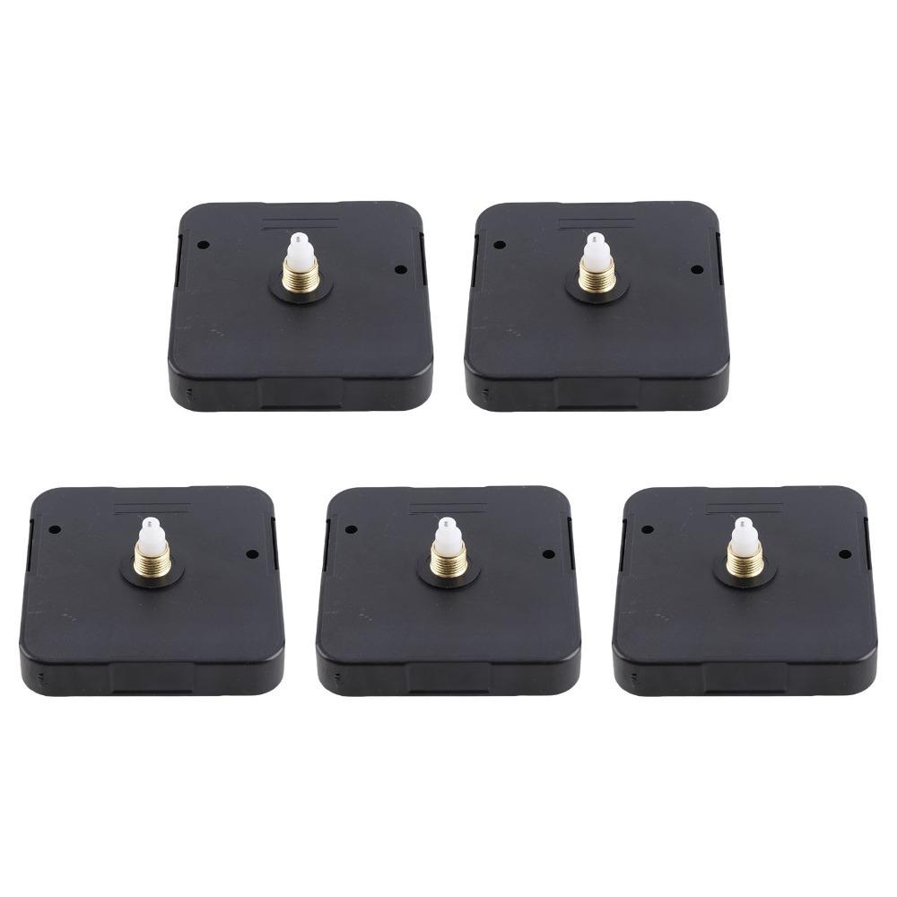 

5Pcs Universal Plastic Clock Movement Black 5.6 x 5.6 x 1.6cm 2188 Movement Clock Replacement Parts Clock Making