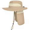 Men'S Sun Protection Hunting Hat Wide Brim Fishing Hiking Hat With Neck Guard Brim Suitable For Garden Work