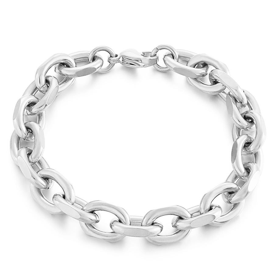 Stainless Steel OT Buckle Necklace Minimalist Fashion Women Men Jewelry 18cm Bracelet B